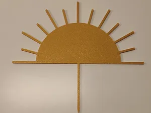 Tortenstecker - Caketopper - Sun - Halfsun - Sonne