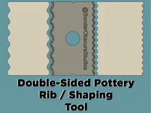 Doube-Sided Round Pottery Rib - Cup / Bowl Shaping