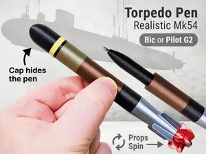 Torpedo Pen with Spin-able Propeller