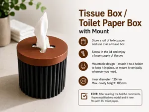 Tissue box / toilet paper box with mount