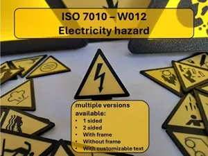 Warning - Electricity hazard - W012 ISO 7010