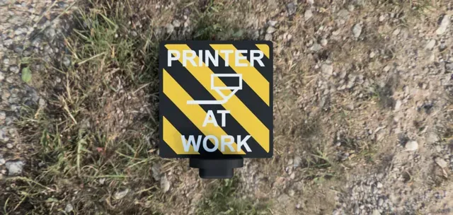 PRINTER AT WORK signal with plug for P1S - P1P - P1 hole - Low Purge — Image 2 of 2