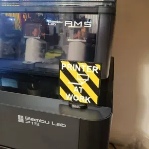 PRINTER AT WORK signal with plug for P1S - P1P - P1 hole - Low Purge