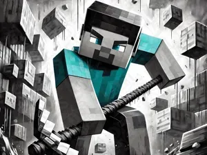 Steve from Minecraft Hueforge