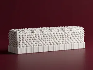 Decorative Hedge Fence 3D Model