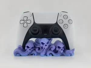 PS5 Skull Smoke Controller Stand Gaming Desk Decor