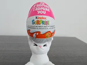 Cute Easter Bunny Kinder Chocolate Egg Holder