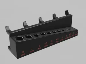 Pegboard Metric Hex Key Holder | Multi-Color Label