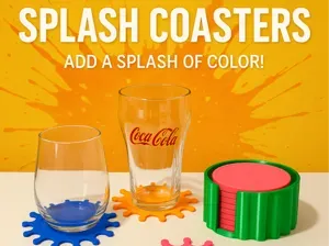 Splash Coasters with Holder