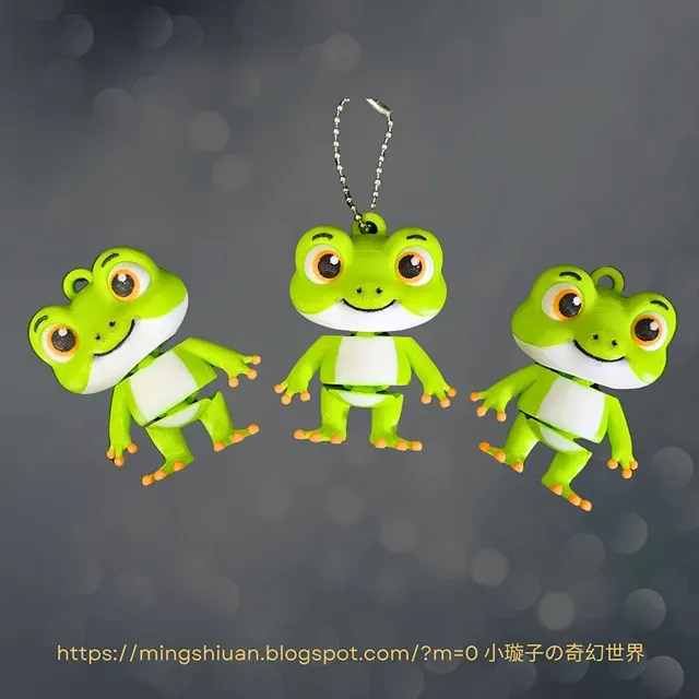 Articulated Cute Frog keychain 可活動的可愛青蛙鑰匙扣 — Image 7 of 8