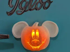 Motion Activated Light up Mickey Jack-o'-lantern