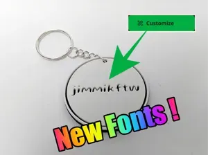 Customize Engraved Keychain - Circle v2 Generator