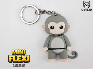 Punch, baby monkey  - Mini Flexi (Tail optional)