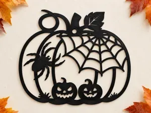 Spooky Pumpkin Hanger – Spider & Jack-o’-Lanterns
