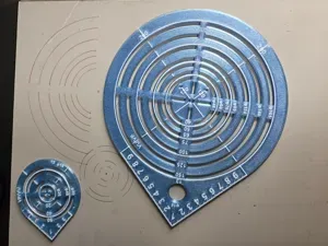 Drain Pipe Hole Marking Template (JIS VP/VU)