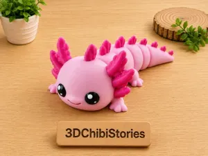 Cute Axolotl Flexi | Single Color Print