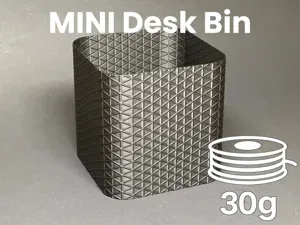 Mini Desk Bin | Trash Can | Texture | Isogrid