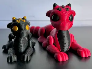 Articulated + Ball Jointed Baby Dragon 2.0