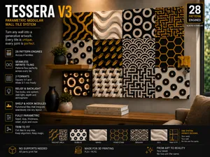 TESSERA - Modular Parametric Wall Tiles 