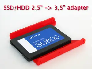Simple SSD/HDD 2,5" to 3,5" adapter - fast print