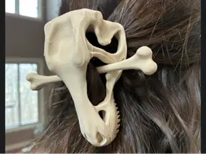 T-Rex Skull Hair Fork & Bone Pin Clip and Cosplay