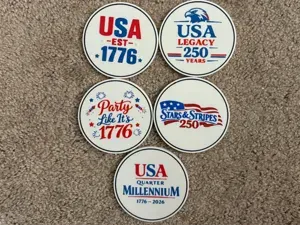 USA 250TH BIRTHDAY COASTERS