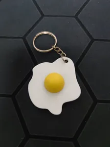 煎蛋钥匙扣 fried egg keychain