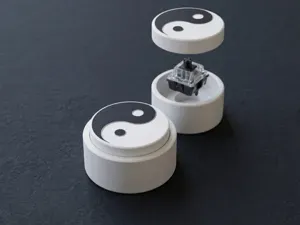 Yin-Yang Clicker Keychain (Fidget Toy)