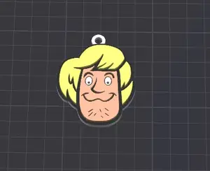 cartoon character shaggy (scooby doo) keychain / necklace charm (free for commercial use)