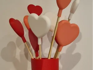 Valentine's Day vase with hearts