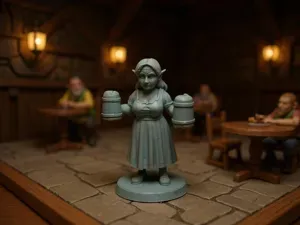 Tavern Barmaid - DND miniature