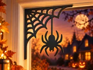 Halloween Spider Web Window Corner Decoration