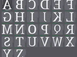 Alphabet Letters A-Z - Uppercase (Facedown)