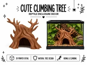 Cute Climbing Tree, Reptile Hideout, Small Critter
