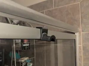 Simple towel hook for glass shower doors