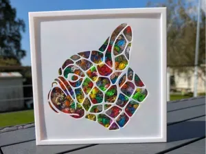 Pochoir Bulldog Voronoï – Boîte à crottes de purge