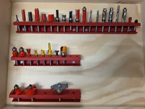 Router Bit Rack for Wall Mounting (1/4" and 1/2")