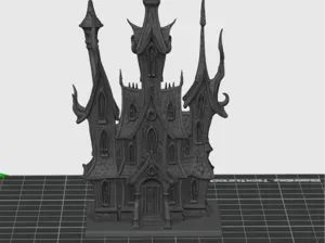 Gothic manor in Tim Burton style