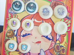 BJD 手绘眼 树脂眼 20mm 18mm眼底 四分头 三分头眼底