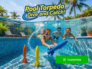 Pool Torpedo Dive and Catch - Customizable