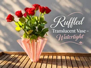 Ruffled Translucent Vase – Watertight