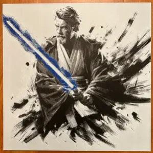 Obi-Wan Kenobi with Blue Lightsaber