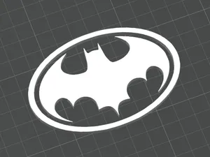 Batman 1989 Bat Symbol Logo - 3D Printed
