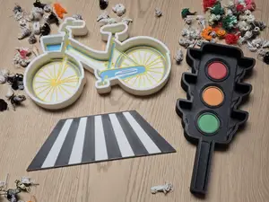 Traffic Light Bike Sensory Tray