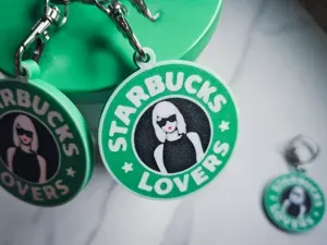 Starbucks Lovers Taylor Swift Keychain E-Z Print