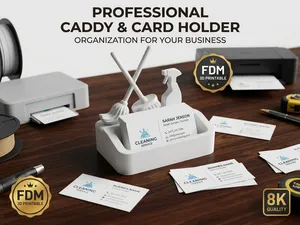 Cleaning Service Business Card Holder Desk Caddy