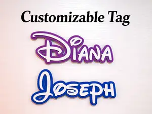 Disney Font Customizable Tag 