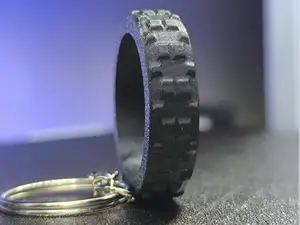 Dirt Bike Wheel Keychain