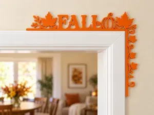 Fall Door Corner – Pumpkin & Maple Leaves
