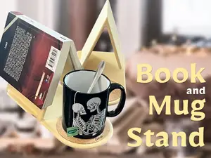 Dual-Purpose Book and Mug Stand